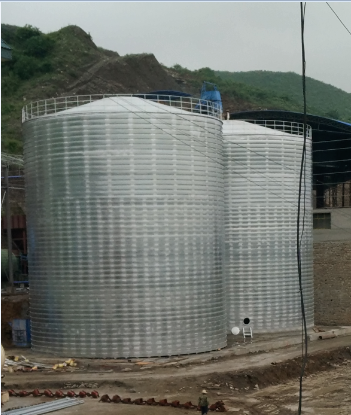 扶绥粮食钢板仓的安装全过程不用热焊接